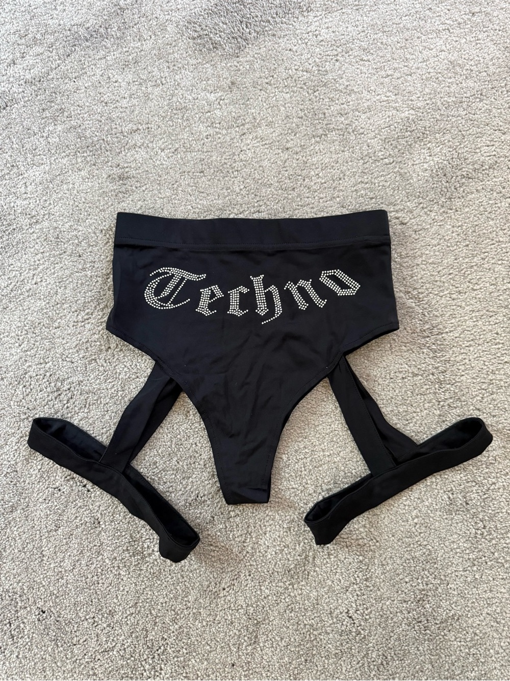 iHeartRaves Black Rhinestone TECHNO Bottoms